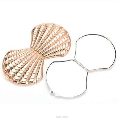 Lusterko kosmetyczne metalowe, otwierane do torebki L20