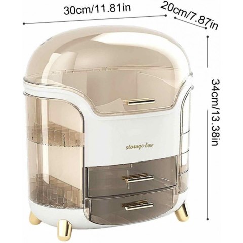 Organizer szkatułka na kosmetyki, biżuterię XL wielopoziomowy CB34