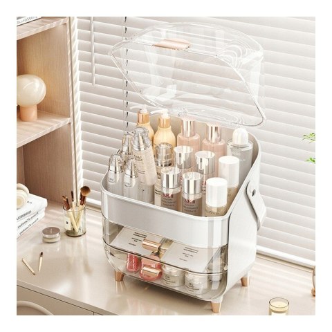 Organizer szkatułka na kosmetyki, biżuterię, biały 38 x 27 x 18 cm CB73