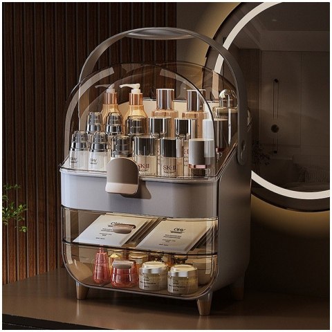 Organizer szkatułka na kosmetyki, biżuterię, biały 38 x 27 x 18 cm CB73