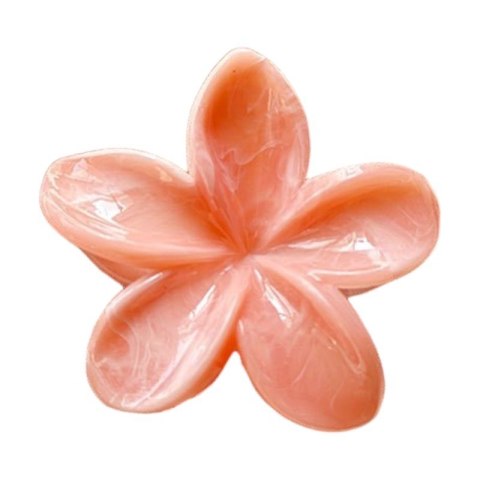 Spinka do włosów klamra XL kwiat, marmurek pomarańcz 7,5 x 8cm SP400