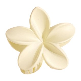 Spinka do włosów klamra XL kwiat matowy masełkowy, kremowy 7,5 x 8cm SP426