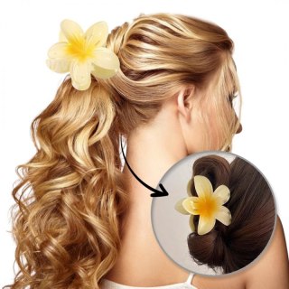 Spinka do włosów klamra XL kwiat ombre żółty 7,5x8cm SP269ZO