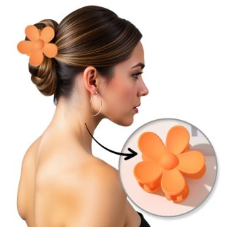 Spinka do włosów klamra XL kwiat pomarańczowy 7x7,5 cm SP196