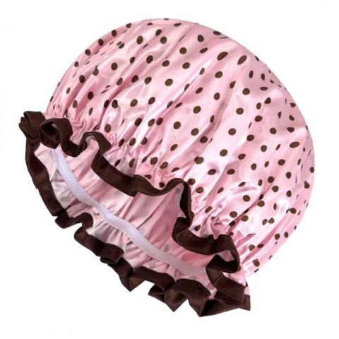 Wodoodporny czepek ochronny, kąpielowy na włosy, do spania, KROPKI KCZ01