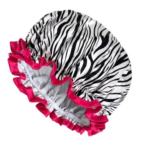 Wodoodporny czepek ochronny, kąpielowy na włosy, do spania, ZEBRA KCZ02