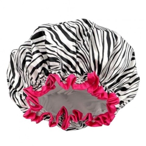 Wodoodporny czepek ochronny, kąpielowy na włosy, do spania, ZEBRA KCZ02