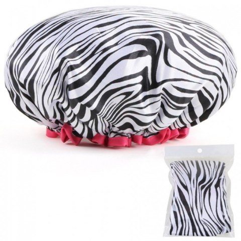 Wodoodporny czepek ochronny, kąpielowy na włosy, do spania, ZEBRA KCZ02