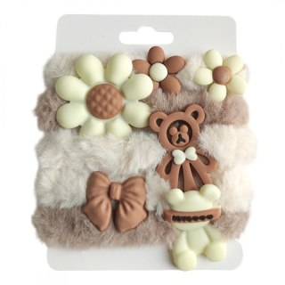 Zestaw frotek gumek do włosów 5w1 na plakietce PUCHATE GUM174