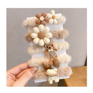 Zestaw frotek gumek do włosów 5w1 na plakietce PUCHATE GUM174