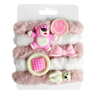 Zestaw frotek gumek do włosów 5w1 na plakietce PUCHATE GUM175