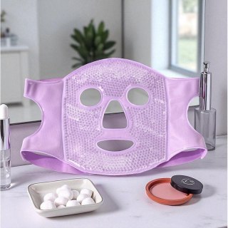 Dwustronna, żelowa chłodząco - rozgrzewająca maseczka na twarz, relaksująca AK22FIO