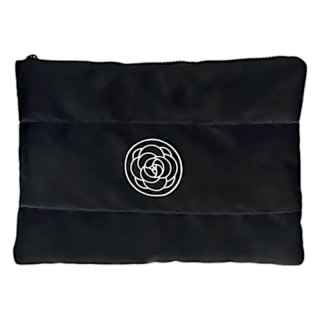 Kosmetyczka damska pikowana duża, wodoodporna czarna 22 x 31cm KS144CZ