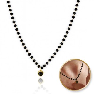 Naszyjnik stal szlachetna pozłacana 14k złotem, NST2202