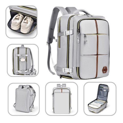 Plecak podróżny, kabinowy do samolotu, wodoodporny, 42x28x21cm PL180