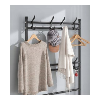 Stojący wieszak na ubrania, odzież, 4 półki na buty 80 x 26 x 152 cm SZ37