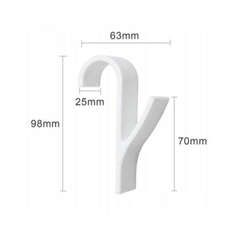 Wieszak, uchwyt, haczyk na grzejnik, prysznic, czarny komplet 2 SZT U16CZZESTAW2