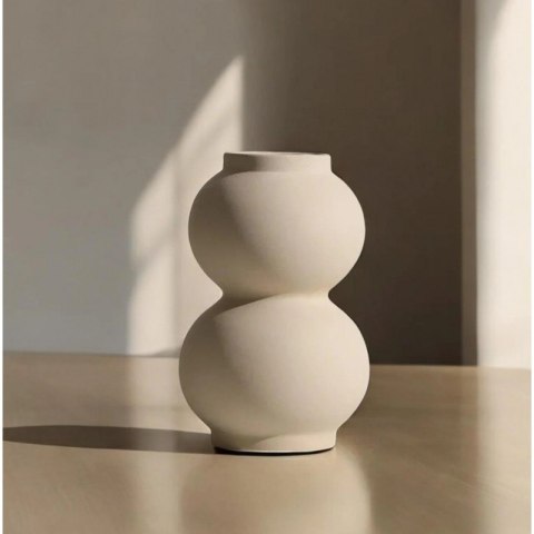 Ceramiczny wazon w pudełku, styl minimalistyczny 20,5×13,5cm - WAZ05