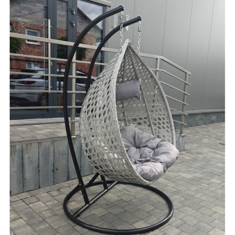 Fotel wiszący, huśtawka kokon z poduszkami DWUOSOBOWY KR29