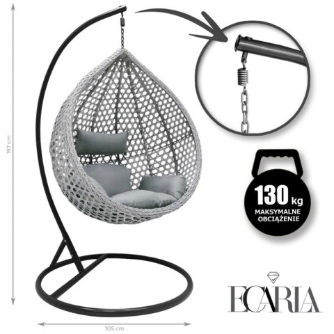Fotel wiszący huśtawka kokon z poduszkami KR27