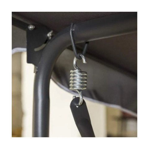 Huśtawka ogrodowa 3-osobowa z baldachimem i 2 poduszkami, beżowa HO01K