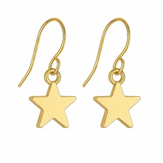 Kolczyki wiszące gwiazdki złote K622Z