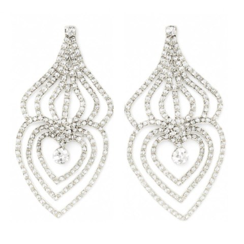 Kolczyki wiszące kryształki srebrne K979S