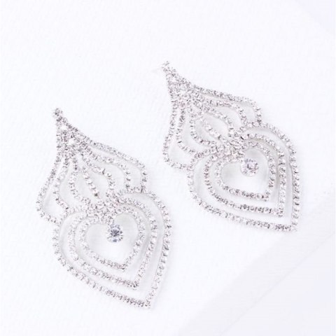 Kolczyki wiszące kryształki srebrne K979S
