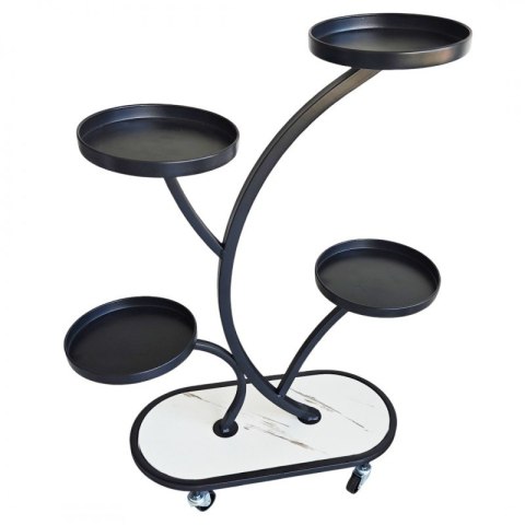 Kwietnik, regał, stojak na kwiaty metalowy na kółkach 50x 25x 80cm SZ43CZ