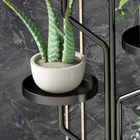 Kwietnik, regał, stojak na kwiaty metalowy okrągły na kółkach 130х40cm SZ38CZ