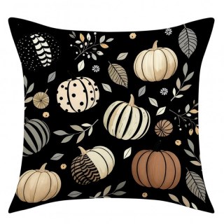 Poszewka na poduszkę 45x45cm piękny druk jesień, dynie - POD242