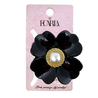 Spinka do włosów, klamra kwiat z perłą czarna SP355CZ
