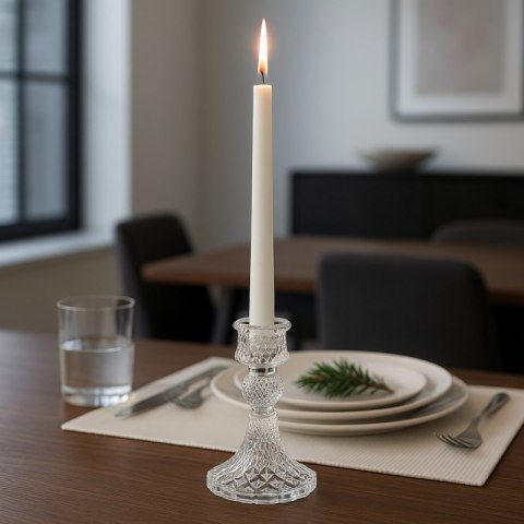 Świecznik dekoracyjny, szklany Glamour 10 cm - SW10