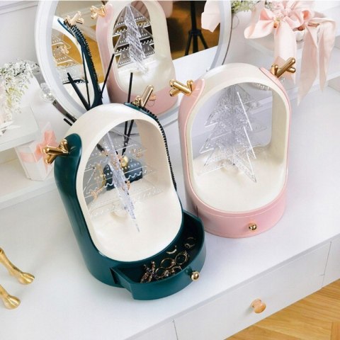 Ekspozytor na biżuterię zielony w świątecznym wydaniu E28ZIE