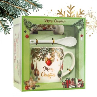 KUBEK ŚWIĄTECZNY - zestaw w pudełku z zaparzaczem i łyżeczką 400 ml KB16WZ3