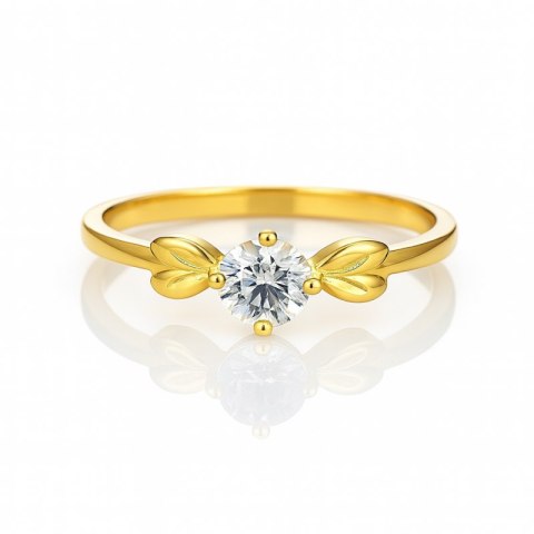 Pierścionek pozłacany stal chirurgiczna platerowana złotem PST954, Rozmiar pierścionków: US6 EU11