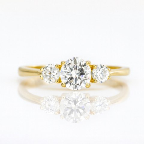 Pierścionek pozłacany stal chirurgiczna platerowana złotem PST957, Rozmiar pierścionków: US8 EU17