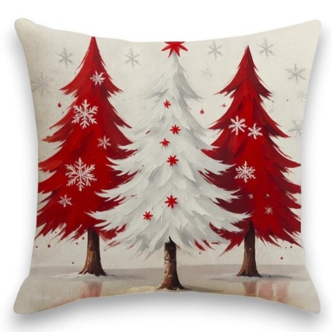 Poszewka na poduszkę 45 x 45 cm motyw świąteczny BOHO POD243