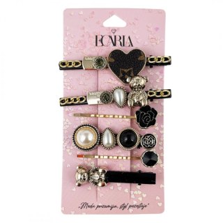 Zestaw 6 sztuk Eleganckich Spinek z misiem do włosów SP207