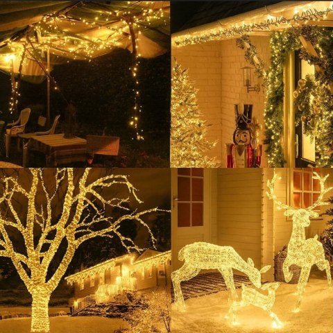 Zewnętrzne/ wewnętrzne lampki choinkowe drucik 500 LED 50m, ciepłe białe LAMP36CB