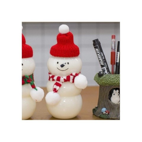 Butelka dekoracyjna 350ML kształt bałwanka z szalikiem i czapeczką 17cm BD40