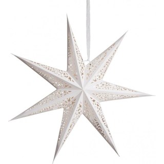 DUŻA GWIAZDA PAPIEROWA ŚWIĄTECZNA AŻUROWA biała 60 cm WITRAŻ 3D WG12