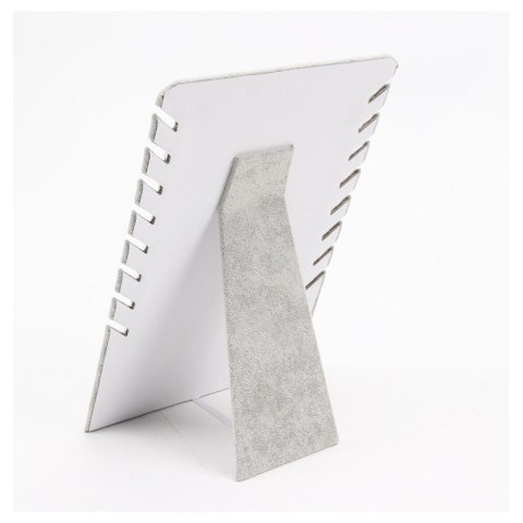 Ekspozytor stojący na naszyjniki, zamszowy szary 28,5x 19 cm E60