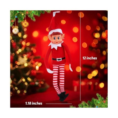 Elf psotnik, figurka skrzat krasnal zabawa adwentowa KSN204