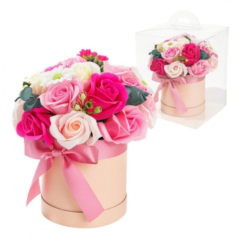Flower box, bukiet zapachowych kwiatów mydlanych w pudełku 16х16x23cm BUK23