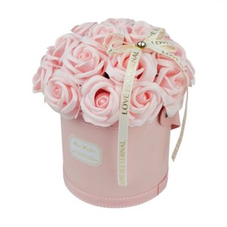 Flower box, bukiet zapachowych kwiatów mydlanych w pudełku 21szt. 19x16cm BUK08R