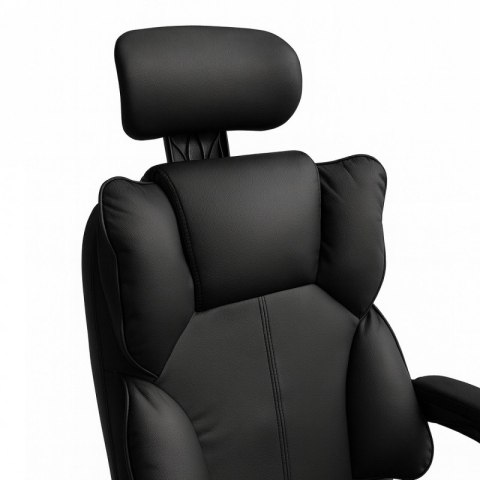 Fotel biurowy obrotowy Directo z podnóżkiem - czarny MATERIAŁ KO49CZ