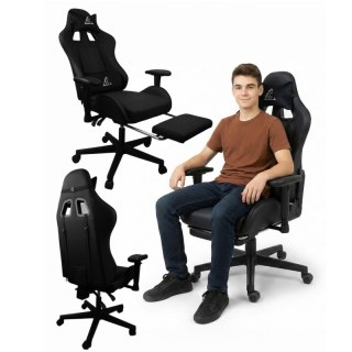 Fotel gamingowy obrotowy EvoChair z masażerem i regulowanymi podłokietnikami KO45CZ