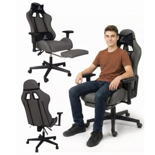 Fotel gamingowy obrotowy EvoChair z masażerem i regulowanymi podłokietnikami KO45SZ