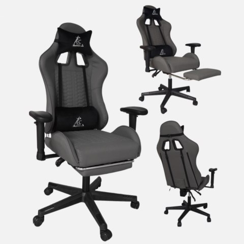 Fotel gamingowy obrotowy EvoChair z masażerem i regulowanymi podłokietnikami KO45SZ